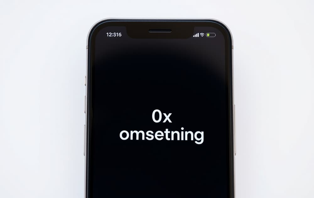 Smarttelefon som viser et casino-tilbud med 0x omsetningskrav, ren og moderne design, mobilversjon
