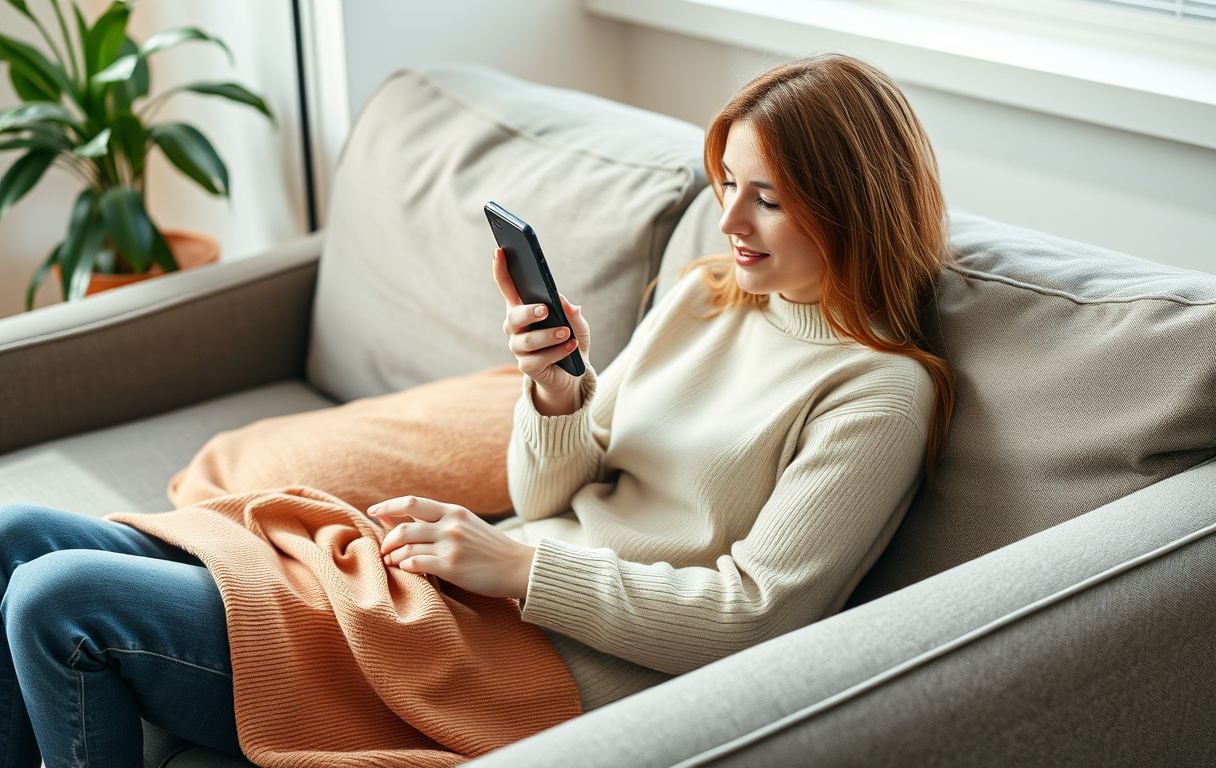 Person som chatter med casino kundeservice på mobil.