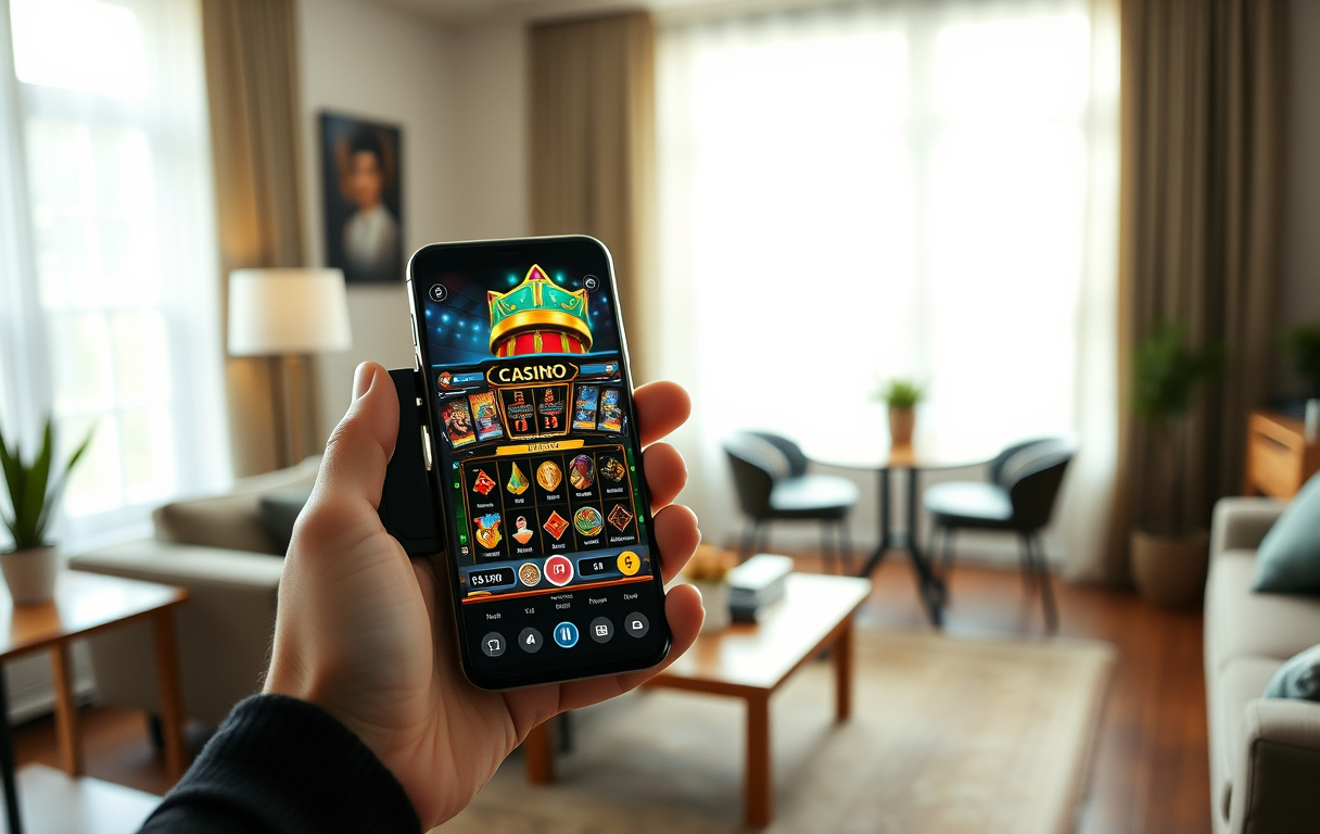 Mobilcasino med spilleautomater og live dealer på smarttelefon